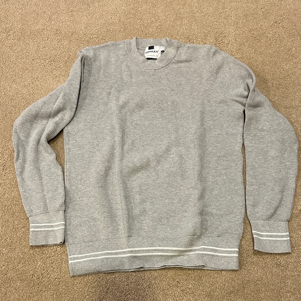 Topman Gray Crewneck Sweater